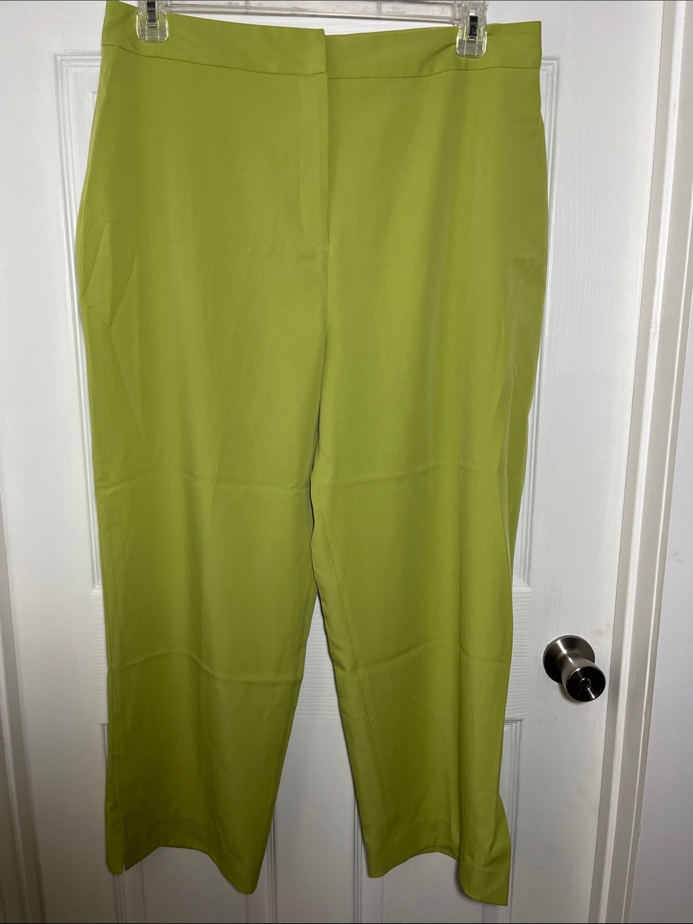 RAFAEL Chartreuse Wide-Leg Ankle Pants